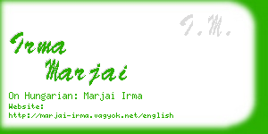 irma marjai business card